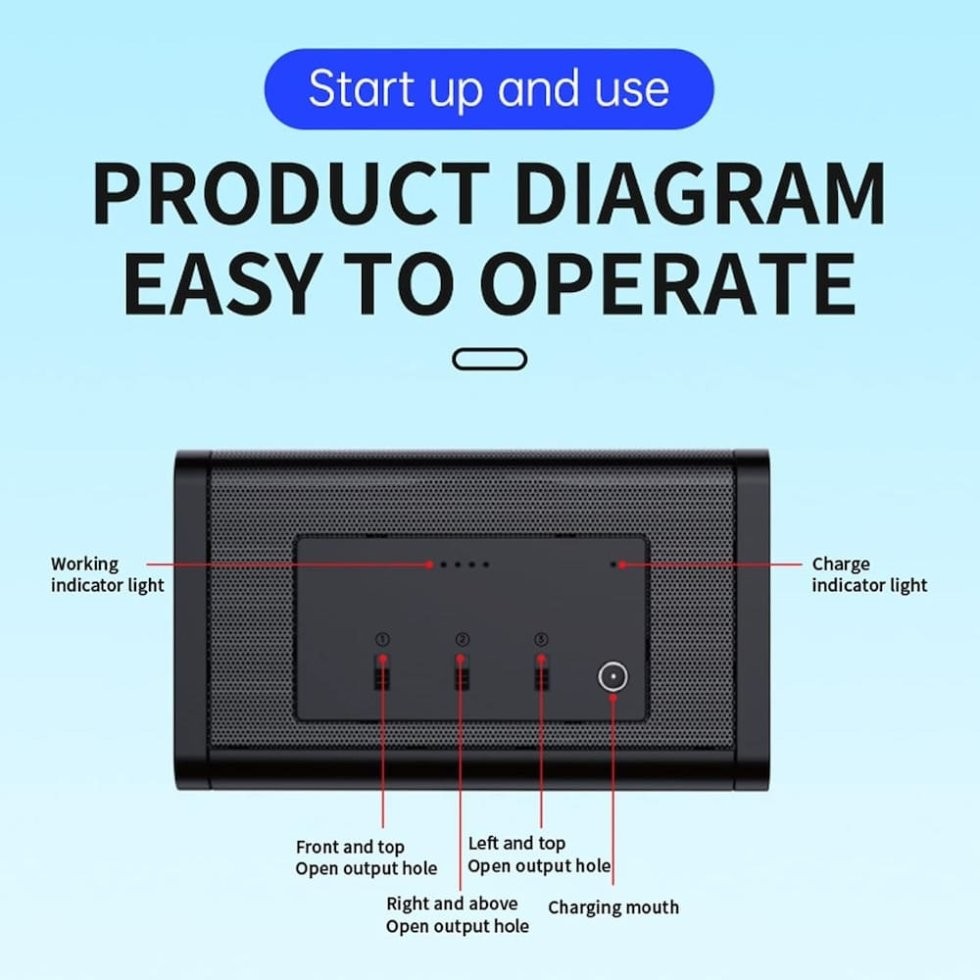 Blocant înregistrări audio video bruiaj alimentat de la baterie cu generator de zgomot alb