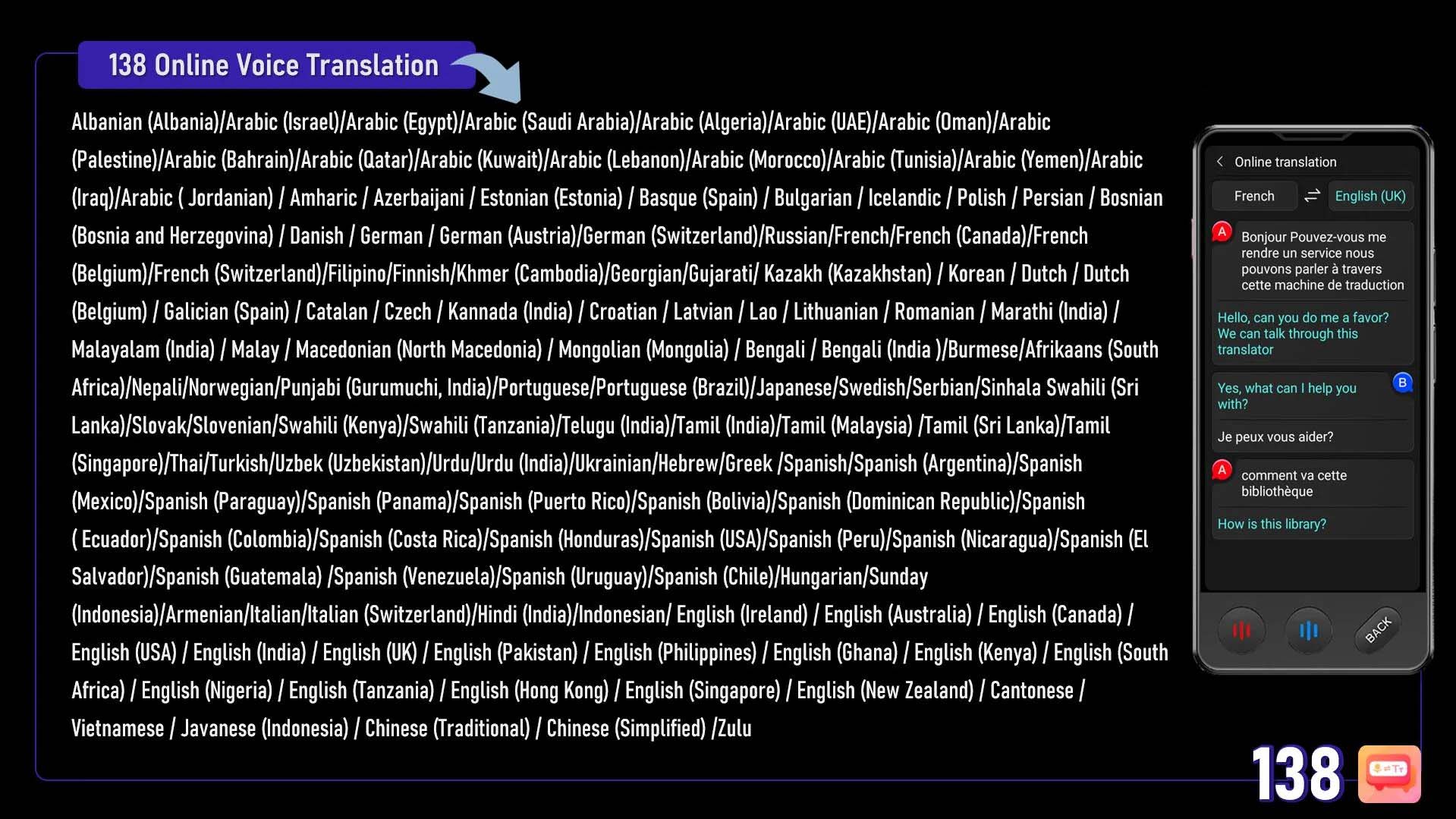 Lista de limbi acceptate LANGIE S3