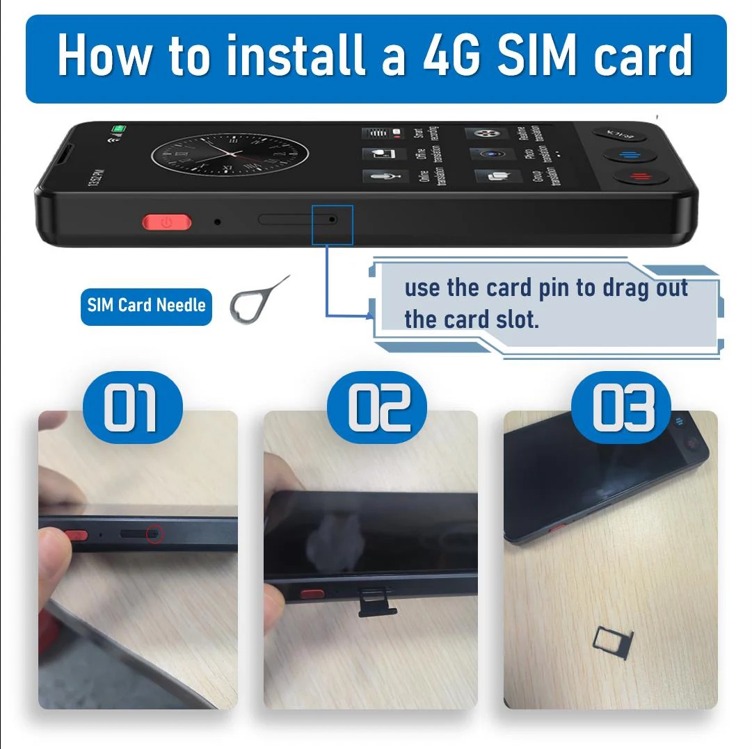 instalare 4g 3g sim card Langie S3 translator